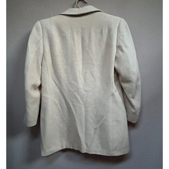 Vintage Martin's Womens Large Blazer Coat Jacket Pure Cashmere 3/4 Sleeve Beige - Picture 2 of 9